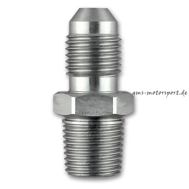 Doppelnippel 3/8x24 UNF - 1/8"x27 NPT, Edelstahl