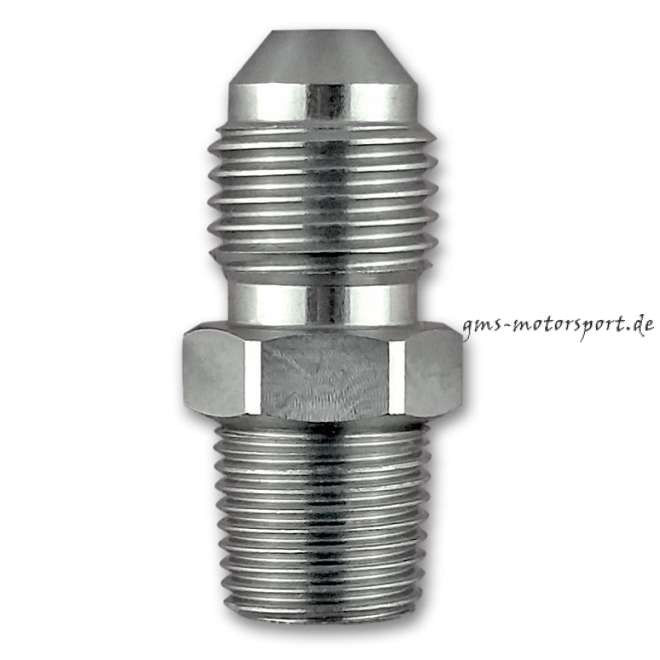 Doppelnippel 7/16x20 UNF - 1/8"x27 NPT, Edelstahl