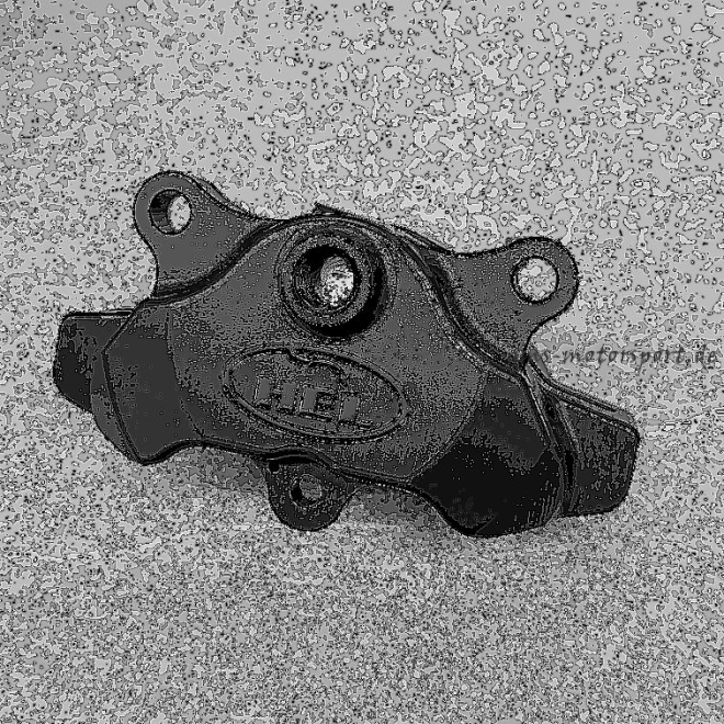 HEL PERFORMANCE 2-Kolben Bremszange Hinterrad, 64mm, Schwarz