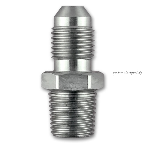 Doppelnippel 3/8x24 UNF - 1/8"x27 NPT, Edelstahl
