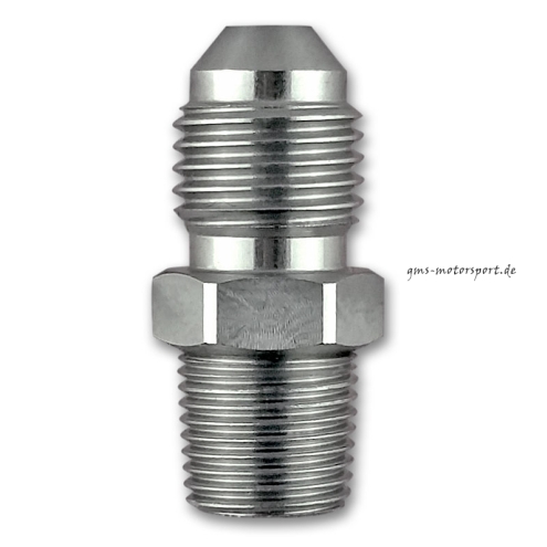 Doppelnippel 7/16x20 UNF - 1/8"x27 NPT, Edelstahl