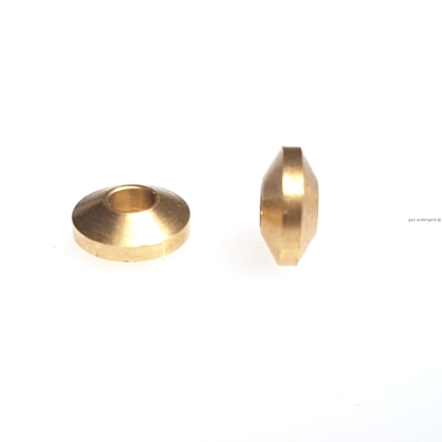 GMS Linsendichtung 8x3,8mm, 2x120° Konvex, Messing