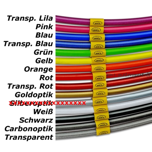 Stahlflex Bremsleitung HEL - KTM 125 / 150 / 250 / 350 / 450 SX - SX-F (-) (2009-2015) - MX-Vorderrad - 1-tlg., (SX) wie Orig. (m. ABE)